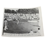 1949 Sam Snead Putting on 18th Green at Augusta National Wire Photo
