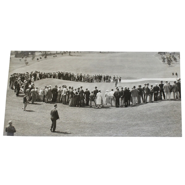 1937 Bobby Jones Putting at Augusta National Wire Photo - April 3rd