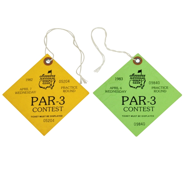 1982 & 1983 Masters Augusta National Par 3 Contest & Final Practice Round Tickets