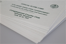 Nineteen Official 1997 US Open at Congressional Country Club Scorecards