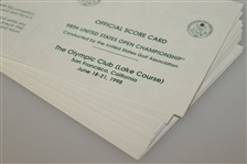 Eighteen Official 1998 US Open at The Olympic Club (Lake Course) Scorecards