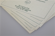 Six Official 1988 US Open at The Country Club (Brookline) Scorecards