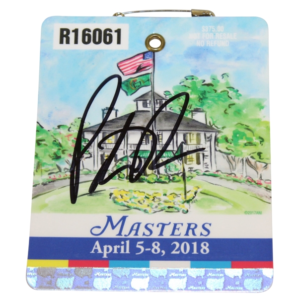 Patrick Reed Signed 2018 Masters Series Badge #R16061 PSA/DNA #AD72957