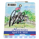 Patrick Reed Signed 2018 Masters Series Badge #R16061 PSA/DNA #AD72957