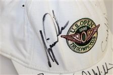 Tiger Woods, Phil Mickelson, and others Signed 1998 US Open Hat JSA ALOA