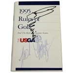 Tiger Woods & Lee Trevino Signed 1995 USGA Rule of Golf Booklet JSA ALOA