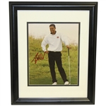 Tiger Woods Vintage Signed Stanford Photo - Framed JSA ALOA