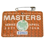 1977 Masters Tournament Series Badge #15863 - Tom Watson Winner