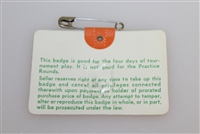 1977 Masters Tournament Series Badge #15863 - Tom Watson Winner