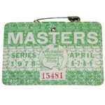 1978 Masters Tournament Series Badge #15481 - Gary Player Winner