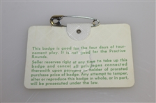 1978 Masters Tournament Series Badge #15481 - Gary Player Winner