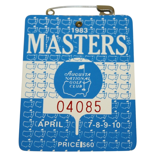 1983 Masters Tournament Series Badge #04085 - Seve Ballesteros Winner