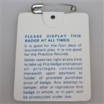 1983 Masters Tournament Series Badge #04085 - Seve Ballesteros Winner