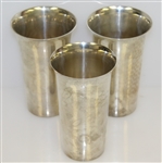 Three Sterling Silver Member Guest Cups - 1952 & 1960(x2) - C.C.N.C. & Old Guard