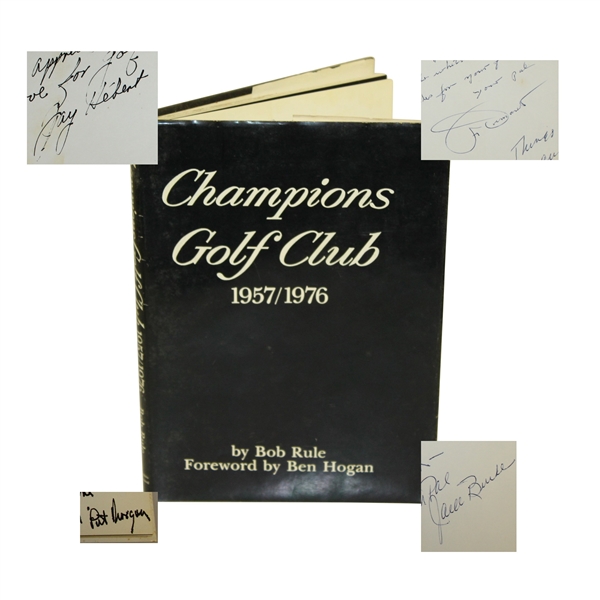 Jimmy Demaret & Jack Burke Signed & Inscribed Champions GC 1957/1976 Book JSA ALOA 