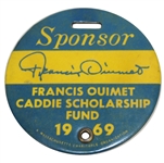 1969 Francis Ouimet Caddie Scholarship Fund Sponsor Badge - T.C.C. Golf Club, Mass.