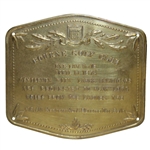 Vintage Bourne Golf Club 1874 Brass Plaque Water Cooler Piece