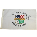 Arnold Palmer Signed 2000 US Open at Pebble Beach Embroidered Flag with 1960 JSA ALOA