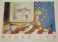 1995 Ryder Cup at Oak Hill Country Club Team USA Signed Poster JSA ALOA
