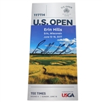 Brooks Koepka Signed 2017 US Open at Erin Hills Sunday Tee Times JSA ALOA