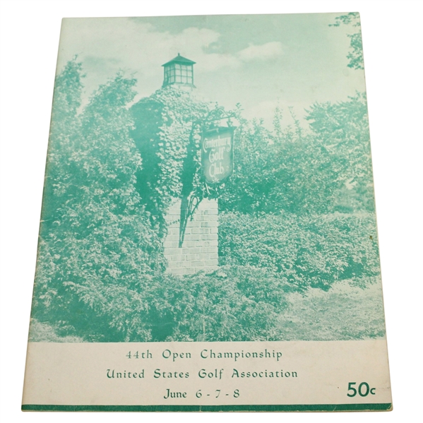 1940 US Open Championship (44th) at Canterbury GC Program - Lawson Little Winner
