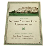 1928 US Amateur Championship at Brae Burn Program - Bobby Jones Winner