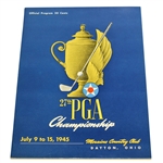 1945 PGA Championship at Morraine CC Program - Byron Nelson Winner - Part of 11 in a Row!