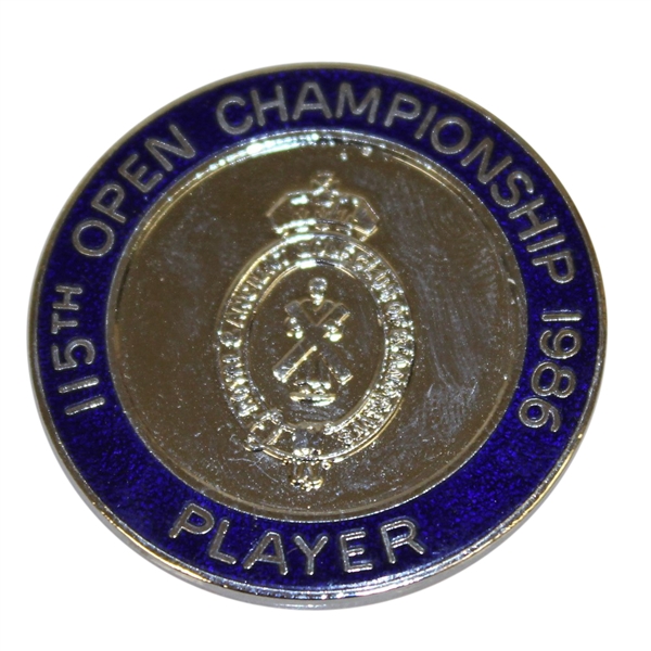 Deane Bemans 1986 Open Championship at St. Andrews Contestant Badge - Greg Norman Win