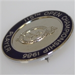 Deane Beman's 1986 Open Championship at St. Andrews Contestant Badge - Greg Norman Win