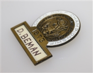 Deane Beman's 1973 US Open at Oakmont Contestant Badge - Johnny Miller Win