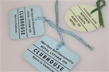 Deane Beman's 1979 Open Championship Clubhouse Tickets and Turnberry Hotel Ticket