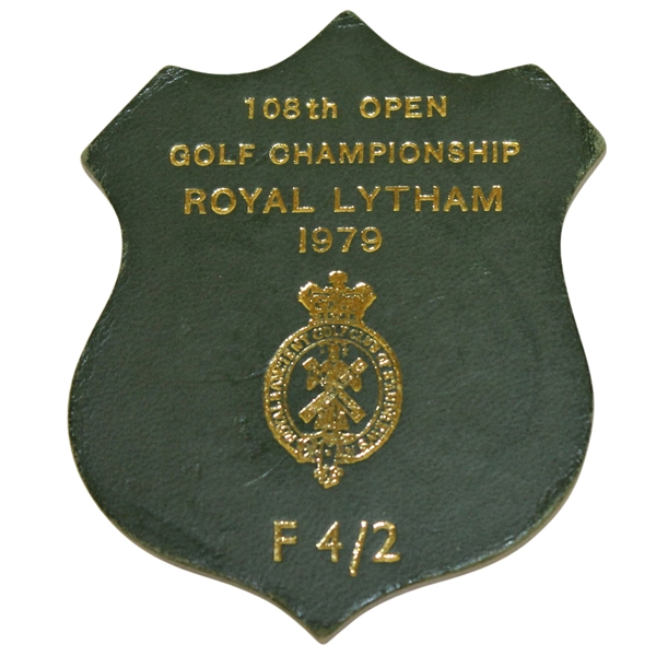 Deane Bemans 1979 Open Championship at Royal Lytham F 4/2 Badge
