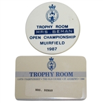 Judy Bemans Open Championship Trophy Room Badges - 1987 & 1990