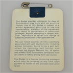 Fred Couples Signed 1992 Masters SERIES Badge #X16737 JSA ALOA