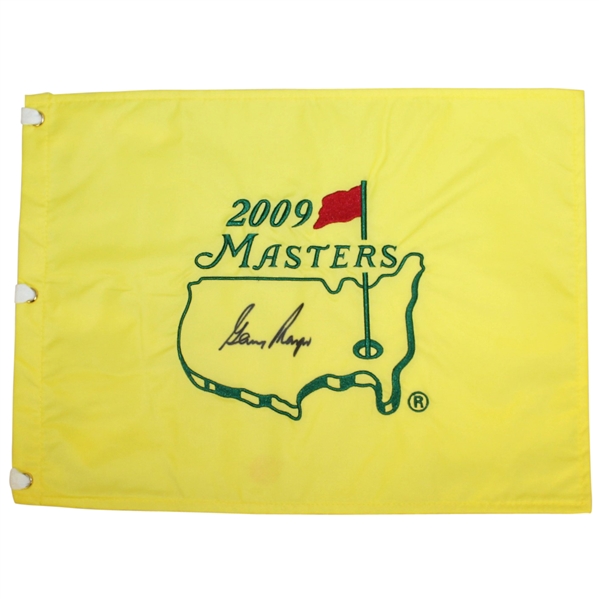 Gary Player Signed 2009 Masters Embroidered Flag JSA ALOA