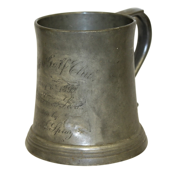1899 Allston GC Best Gross Score Reed & Barton Pewter Golf Trophy Won by George A. Sprag