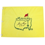Gary Player Signed Undated Masters Embroidered Flag with Years Won Inscription JSA ALOA
