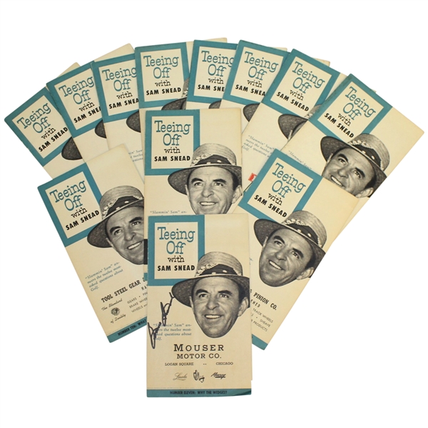 Sam Snead Teeing Off with Sam Snead Booklet Complete Set - One Signed JSA ALOA