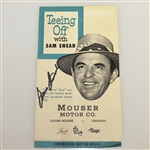 Sam Snead 'Teeing Off with Sam Snead' Booklet Complete Set - One Signed JSA ALOA