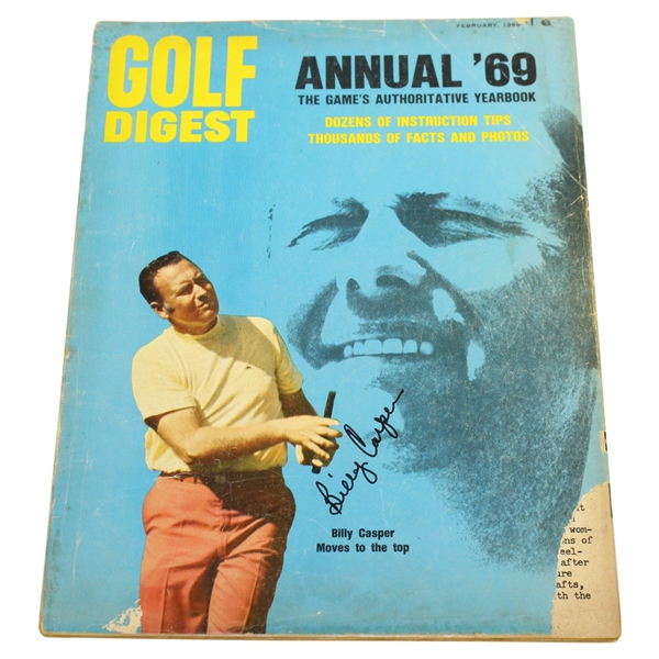 Billy Casper Signed 1969 Golf Digest Magazine JSA ALOA