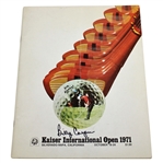 Billy Casper Signed 1971 Kaiser International Open Program JSA ALOA