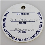 1963 OPEN Championship at Royal Lytham & St. Annes Golf Club Bag Tag - DL Melville