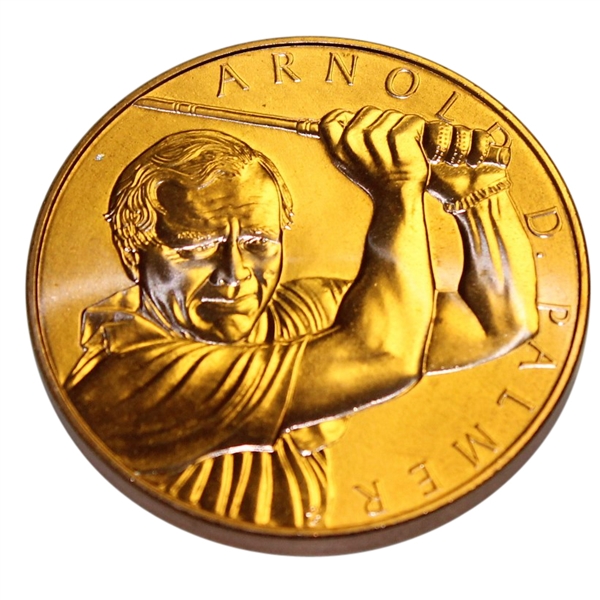Arnold Palmer Commemorative Coin as Gift from North Oaks to David Graham with Note