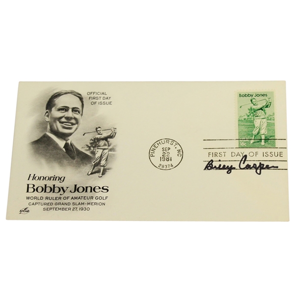 Billy Casper Signed 1981 Commemorative Bobby Jones Pinehurst FDC JSA ALOA 