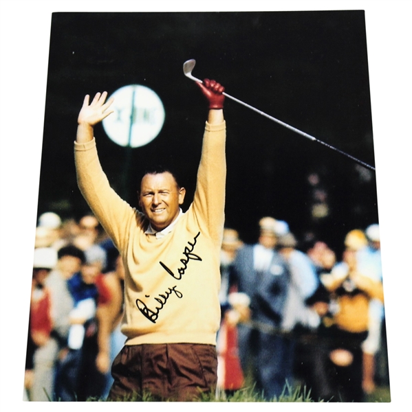 Billy Casper Signed 8x10 Color Photo - Arms Raised JSA ALOA