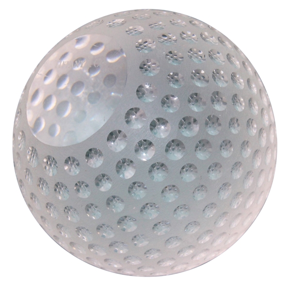 Tiffany & Co Luxury Leaded Crystal Art Glass Golf Ball Paperweight