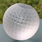 Tiffany & Co Luxury Leaded Crystal Art Glass Golf Ball Paperweight