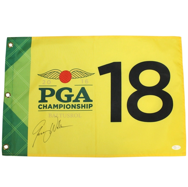 Jimmy Walker Signed 2016 PGA Championship at Baltusrol Flag JSA #Q35338