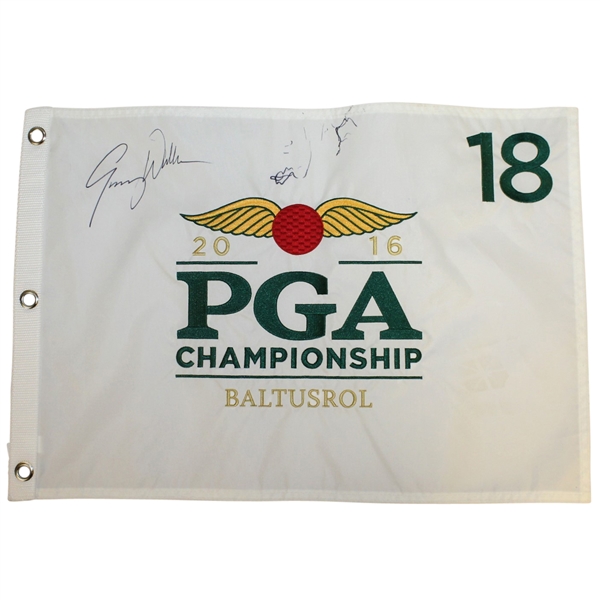 Jimmy Walker Signed 2016 PGA Championship at Baltusrol Embroidered Flag JSA ALOA