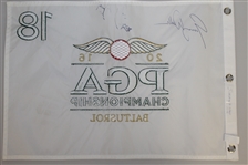 Jimmy Walker Signed 2016 PGA Championship at Baltusrol Embroidered Flag JSA ALOA